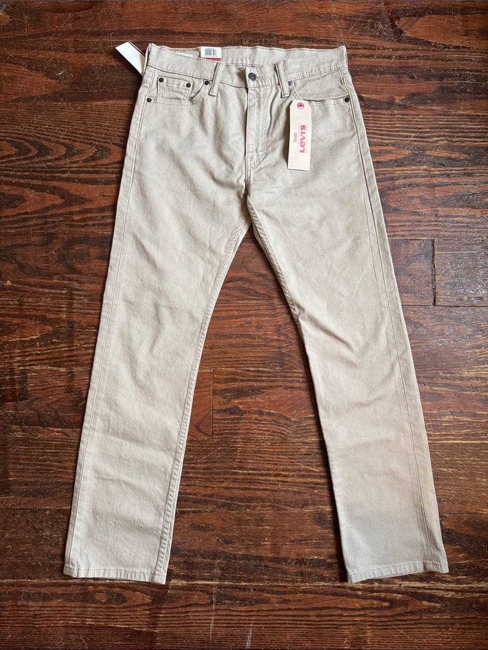 NWT Levi's 513 Men's Slim Straight Beige Jeans 30x30
